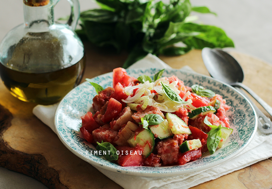 panzanella,salade de pain à la tomate