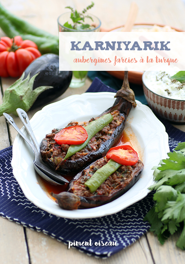 karniyarik, aubergines farcies à la turque- turkish style stuffed eggplants
