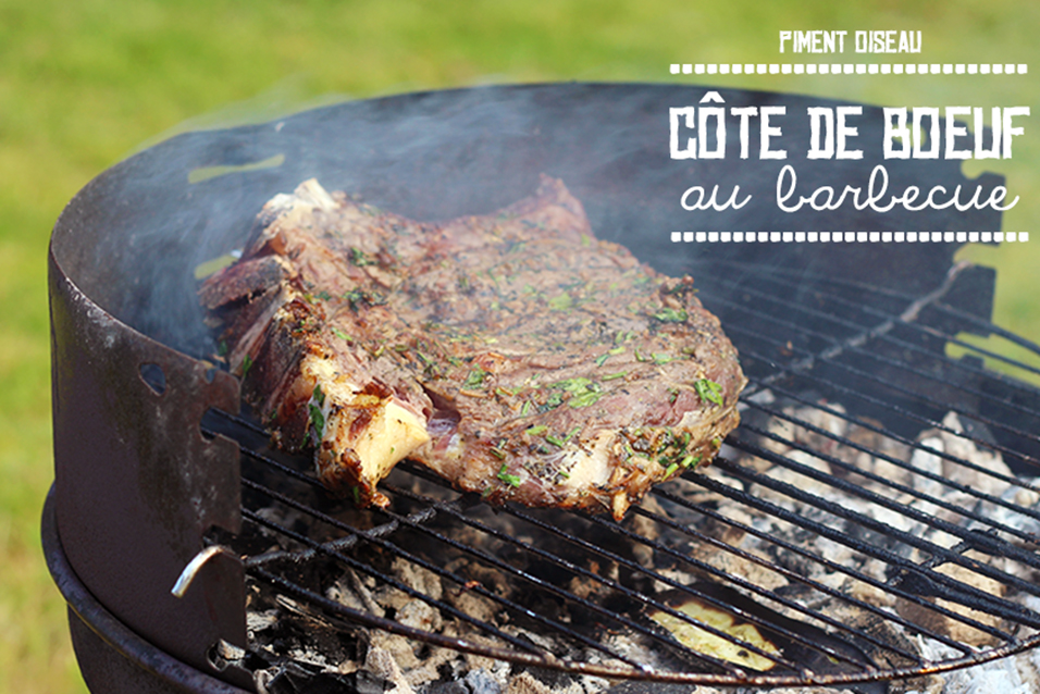 côte de boeuf au barbecue - char grilled beef rib